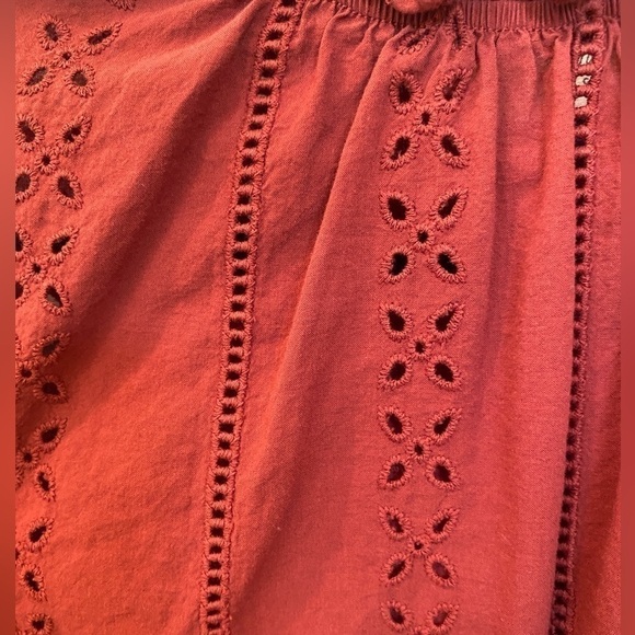 Universal Thread Rust Eyelet Blouse - Picture 5 of 5